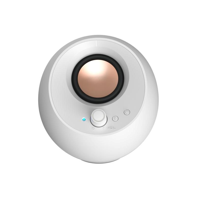 Altoparlant Creative Pebble Pro / 2.0 / 10W RMS / USB-C / Bluetooth / RGB - Bardhë - 3