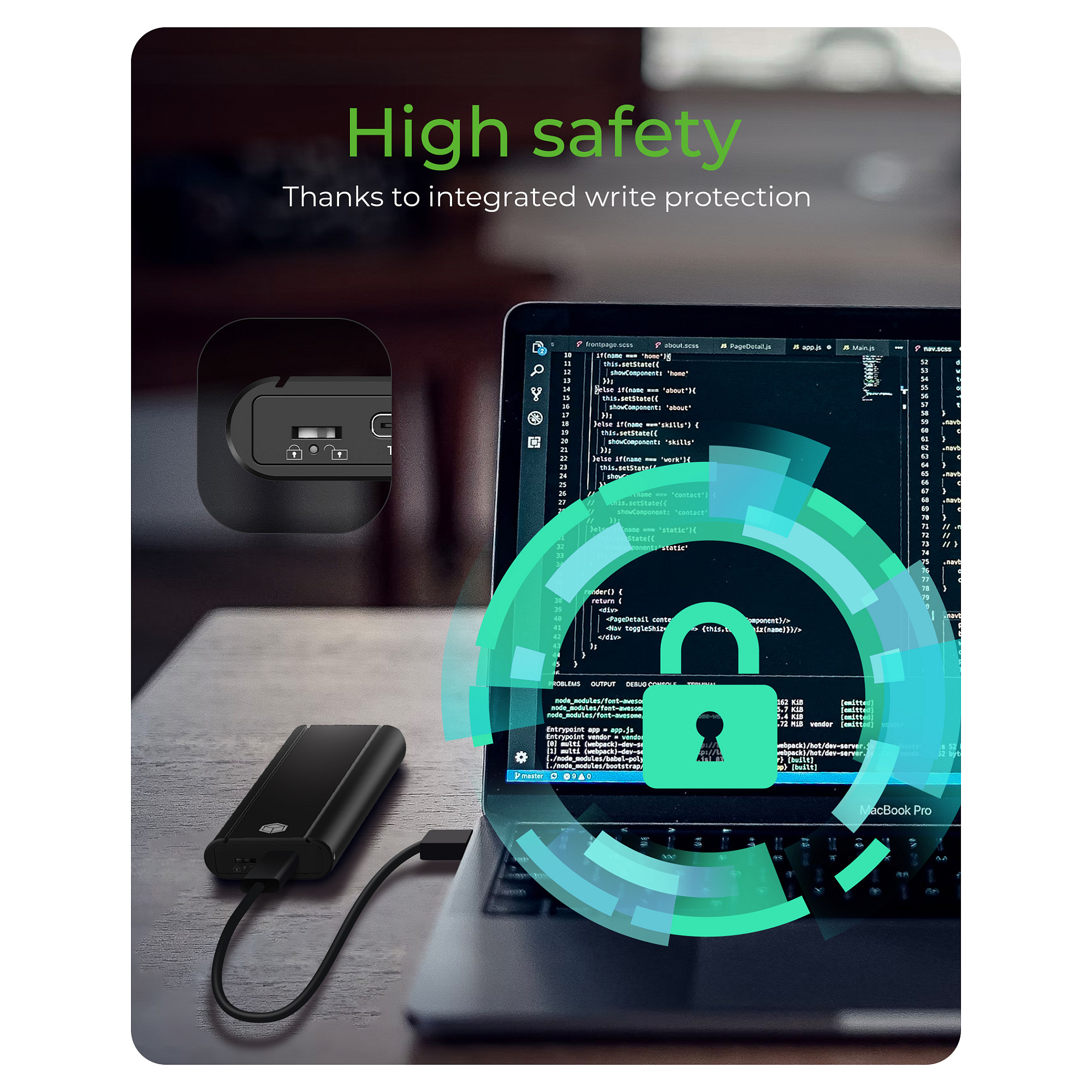 SSD të Jashtme ICY BOX IB-1807MT-C31 Kasë Externes USB-C 3.2 për M.2 NVMe SSD me mbrojtje shkrimi - 9