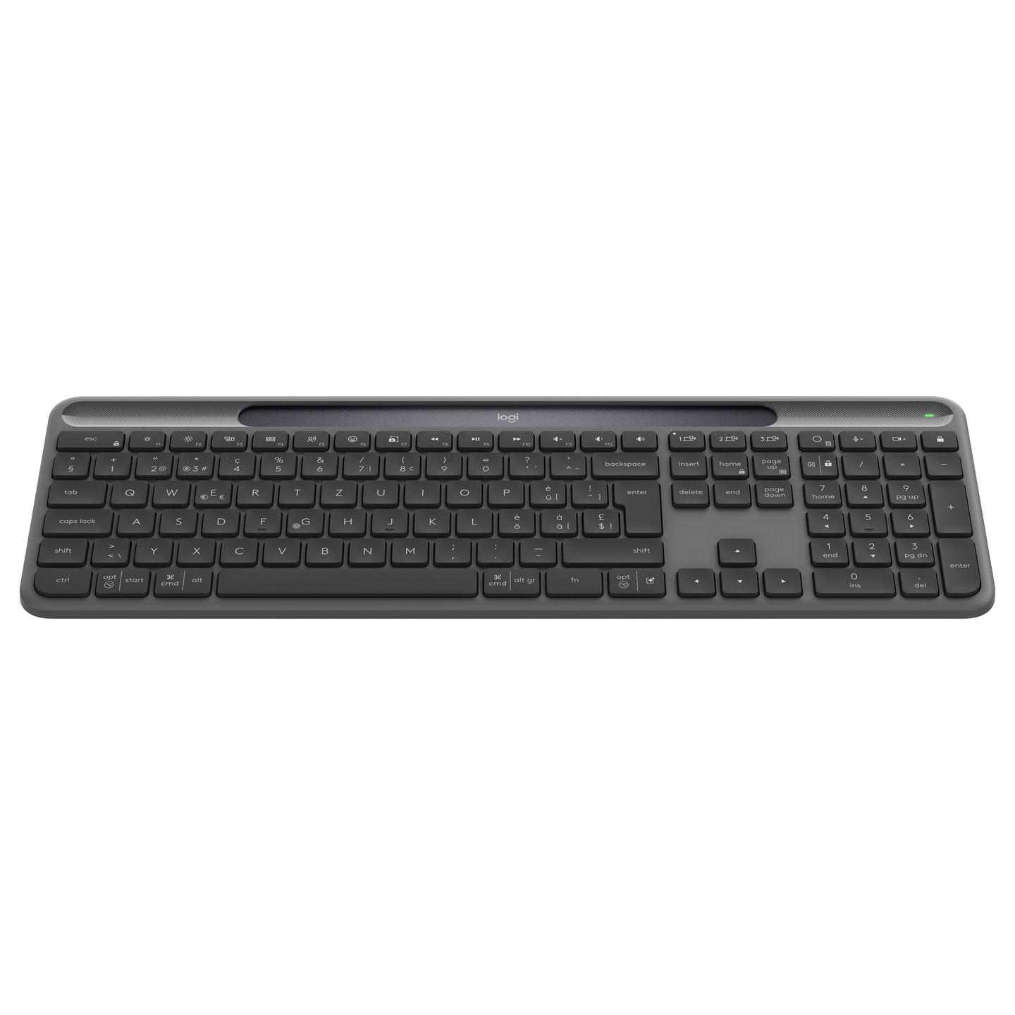 Tastierë Pa kabllo Logitech Signature Slim Solar+ K980 / 920-013756 / Paneli Diellor (Solar) / Lidhja Wireless 2.4GHz & Bluetooth / Bateri e Rinkarikueshme – Grafiti - 4