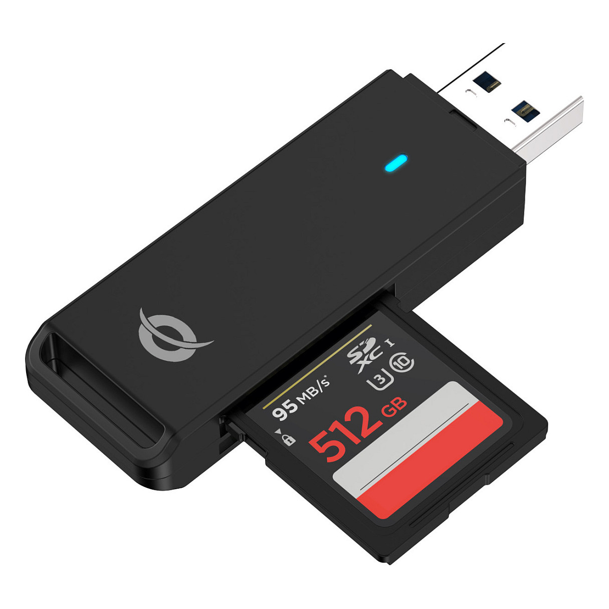 Adapter për Kartë memorie Conceptronic Card Reader  USB-A 3.2 to TF / MicroSD 3.0 – Zezë - 4