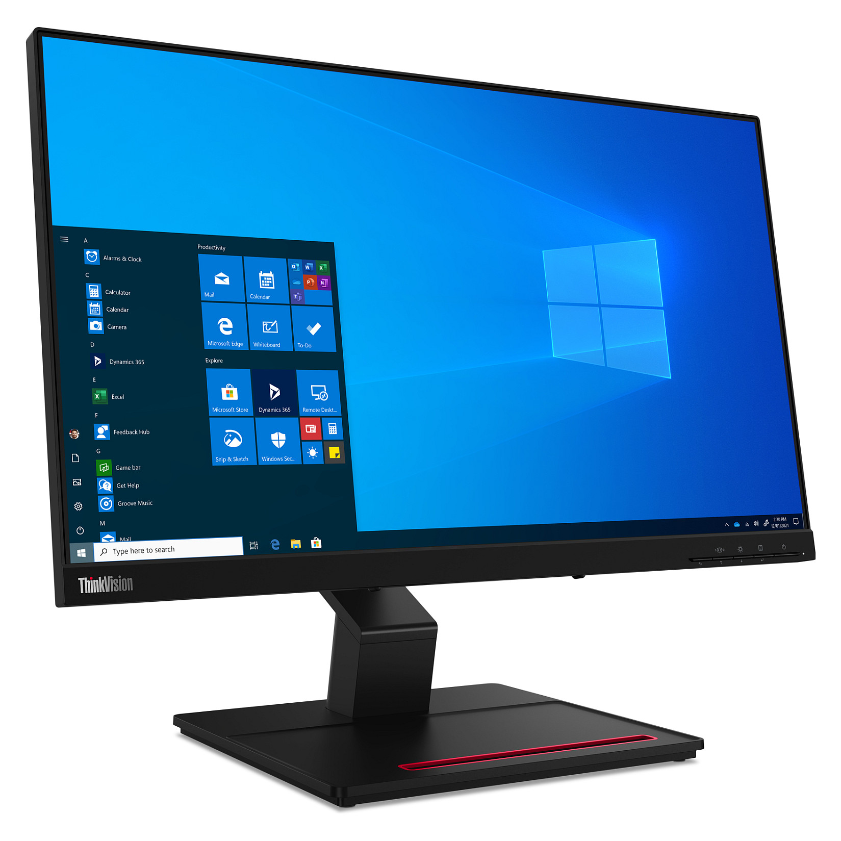 Monitor Lenovo ThinkVision T24t-20 / 23.8"/ Full HD IPS / LED / Touchscreen / 60 Hz / 6 ms / HDMI+USB+DP - Zezë - 2