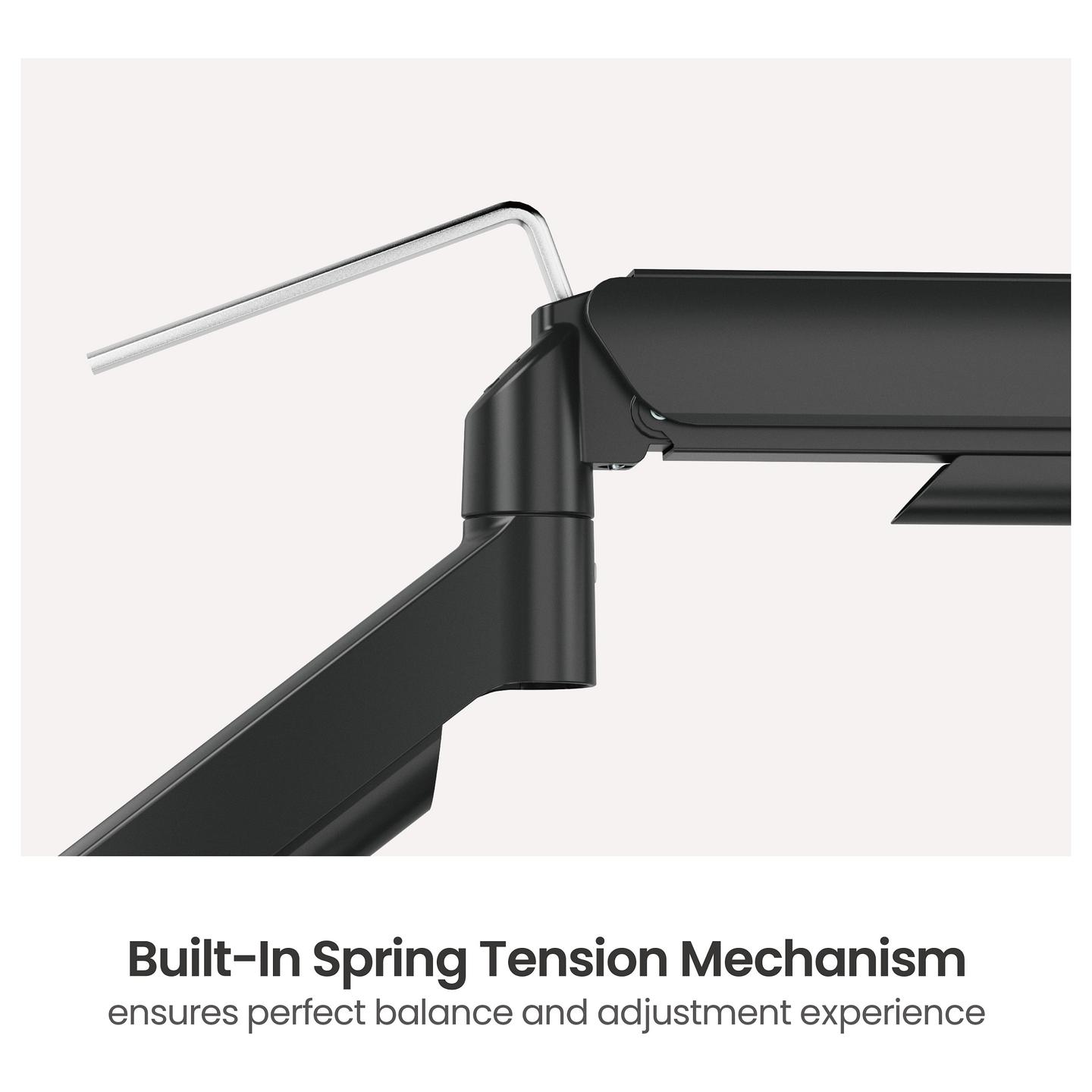 Mbajtëse për Monitor Equip 650130 / 1 Monitor / 17–32" / deri 9kg / VESA 75x75 & 100x100 / Gas Spring / Rotacion 360° - Zezë - 4