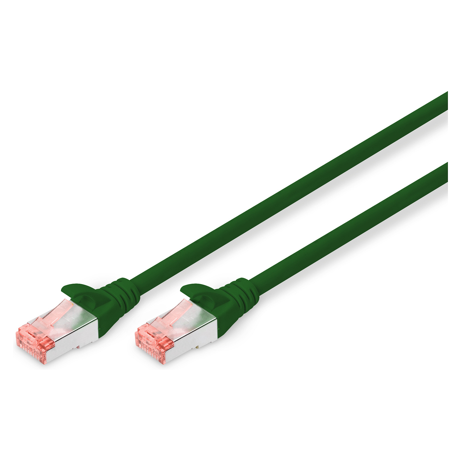 Kabllo për Rrjet DIGITUS RJ45 CAT6 S/FTP / 1.00m / Mbrojtës Kapëse / Qese Plastike – Gjelbër - 1