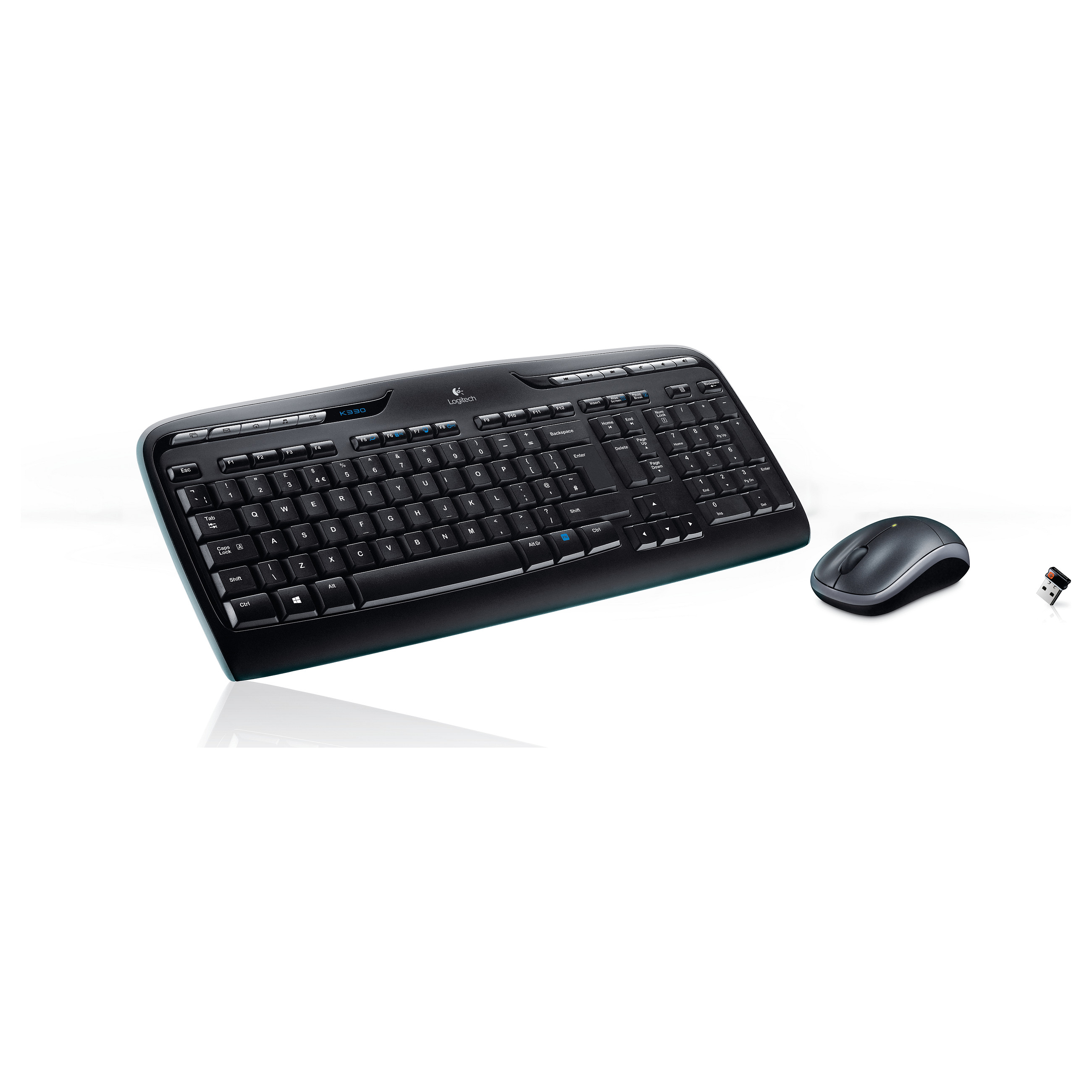 Set Tastierë dhe Maus Logitech Desktop MK330 Wireless Black - US Layout - 2