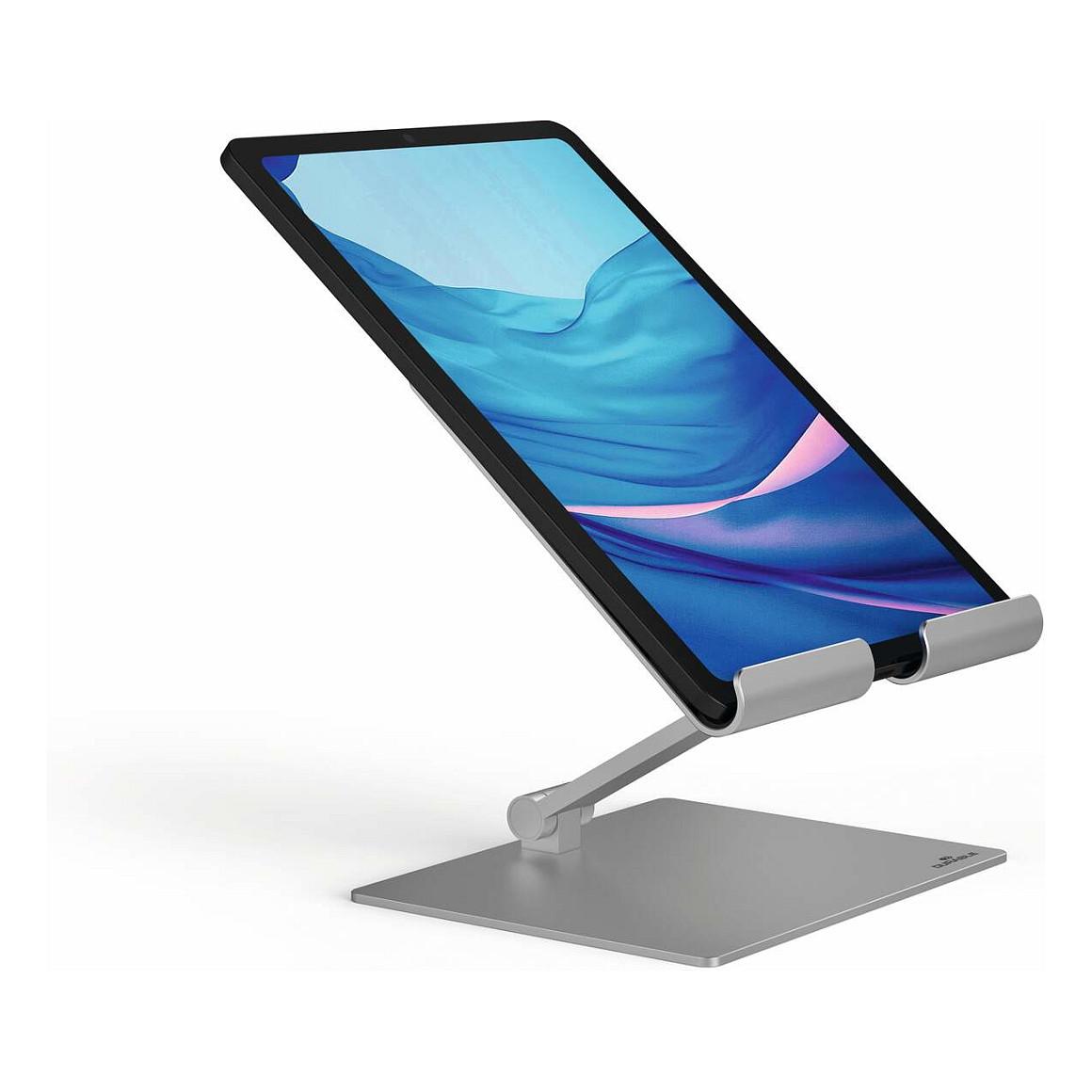 DURABLE TABLET STAND RISE 894023 Mbajtëse për Tablet / Smartphone 7–13" / Alumin / Palosëse / Kënd i Rregullueshëm – Argjendi - 3