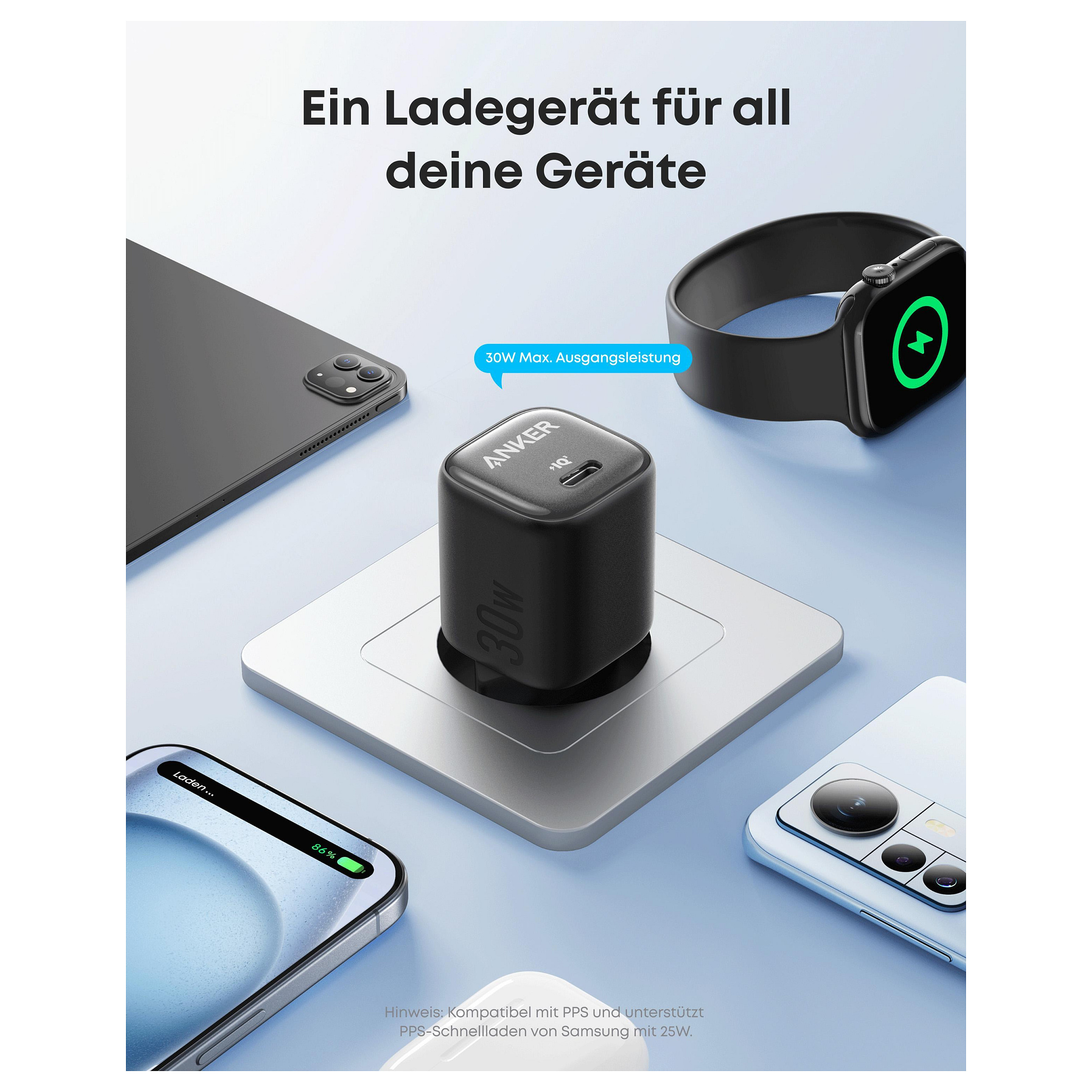 Adapter Anker Zolo / 30W / USB-C / GaN / PPS – Zezë - 13