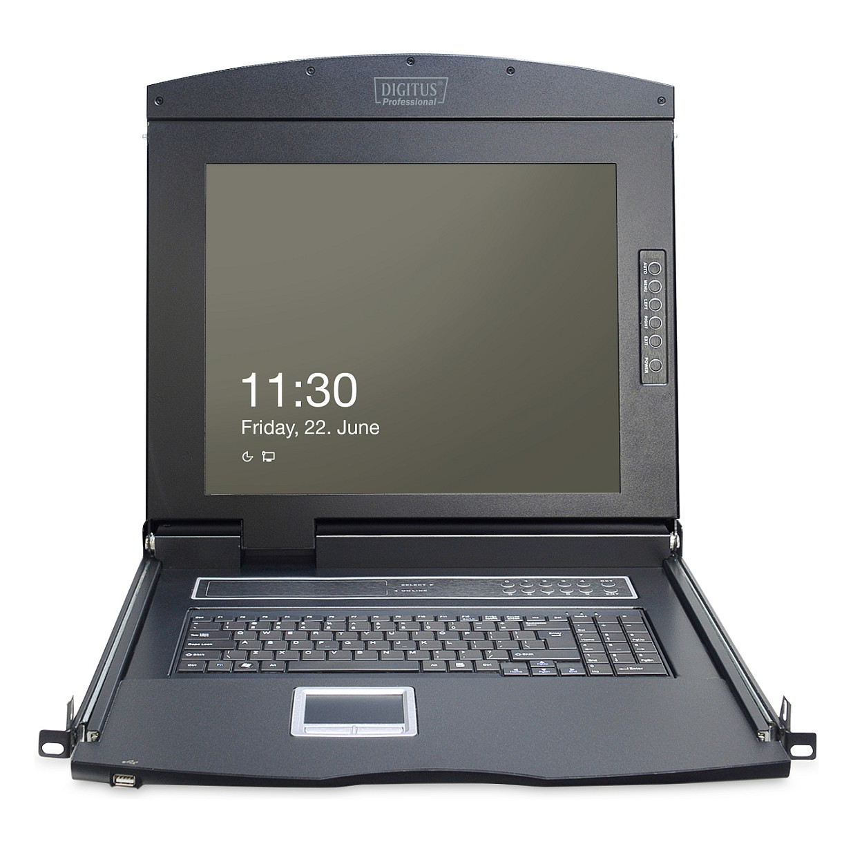 Digitus 17" LCD KVM Console / 1-Port VGA / Tastierë DE - 8