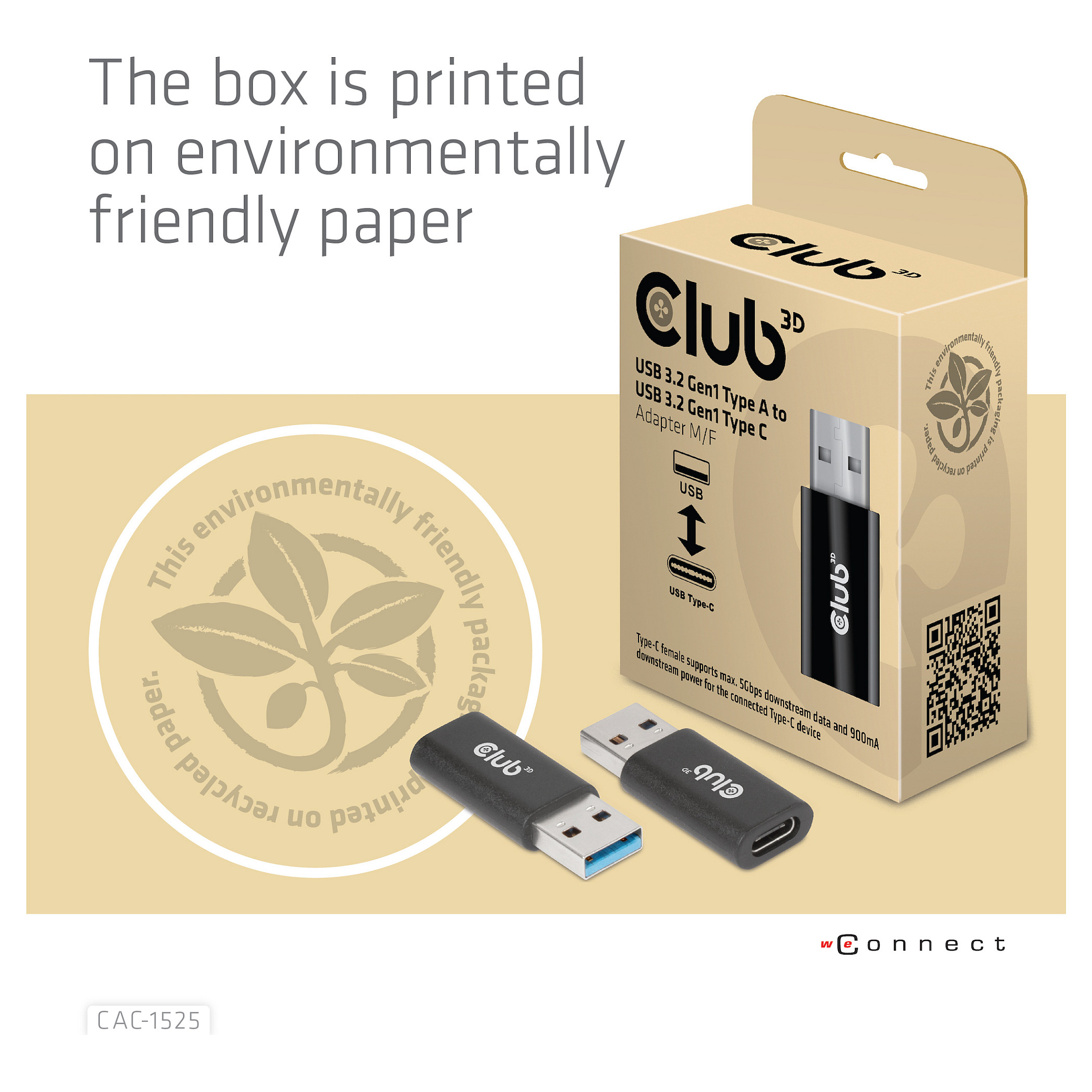 Club3D Adapter USB 3.2 Type‑A ↔ USB 3.2 Type‑C / St–Bu - 7