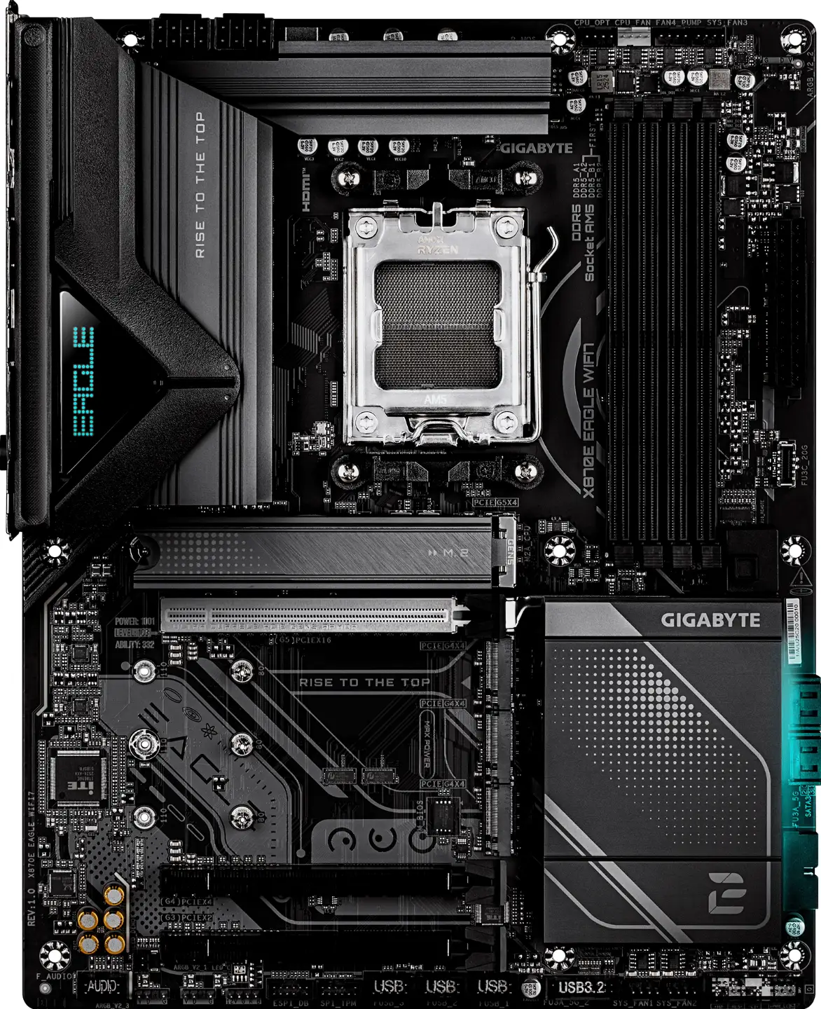 Pllakë Amë Gigabyte X870E EAGLE WIFI7 / AMD AM5 / X870E / DDR5 / ATX / Wi-Fi 7 / 5GbE LAN - 2