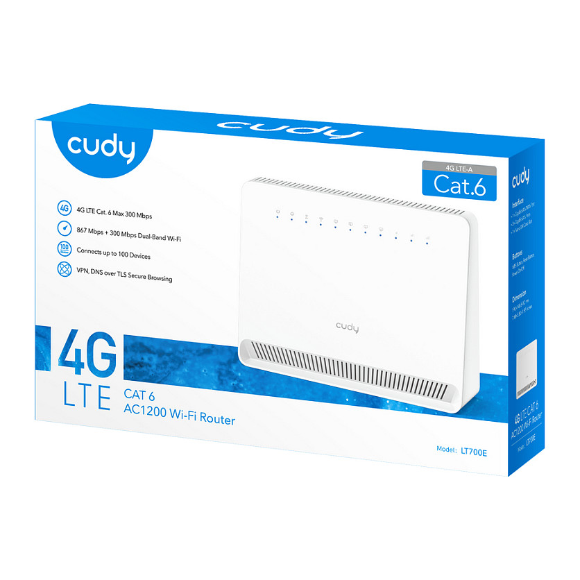 Ruter Cudy AC1200 Wi-Fi 4G LTE-Cat6 Gigabit - Bardhë - 5