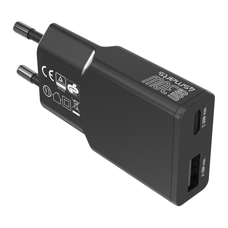 Adapter GaN / 30W / 1x USB-C PD 30W / 1x USB-A QC 3.0 18W / 2-Port / TÜV – Zezë - 3