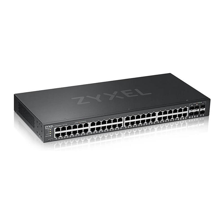 Switch Zyxel GS2220-50, 44 Porta Gigabit Ethernet, 4 Porta Combo RJ-45/SFP, 100 Gbps Switching Capacity - Zezë