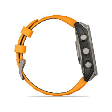 Orë e Mençur Garmin fēnix 8 AMOLED Sapphire, 47mm, GPS Multi-Band - Portokalli/Hiri - 6
