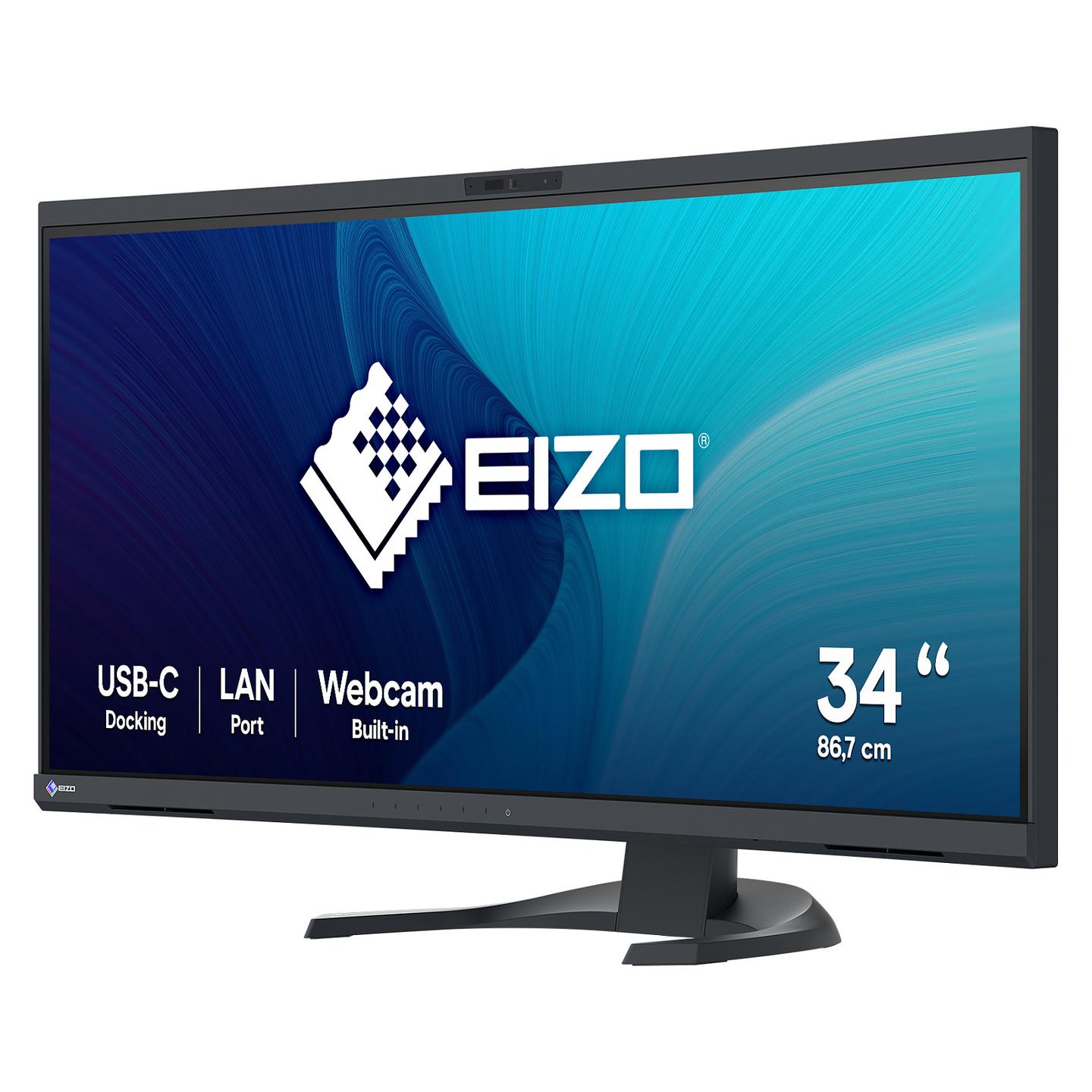 Monitor EIZO FlexScan EV3450XC-BK / 34.1" / UWQHD IPS Curved / 60Hz / 5ms / USB-C+HDMI+DP - Zezë - 2