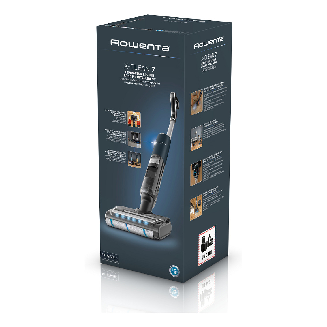 Fshesë Robotike Rowenta X-Clean 7 (wet & dry vacuum robot) - Blu e errët / Krom - 3