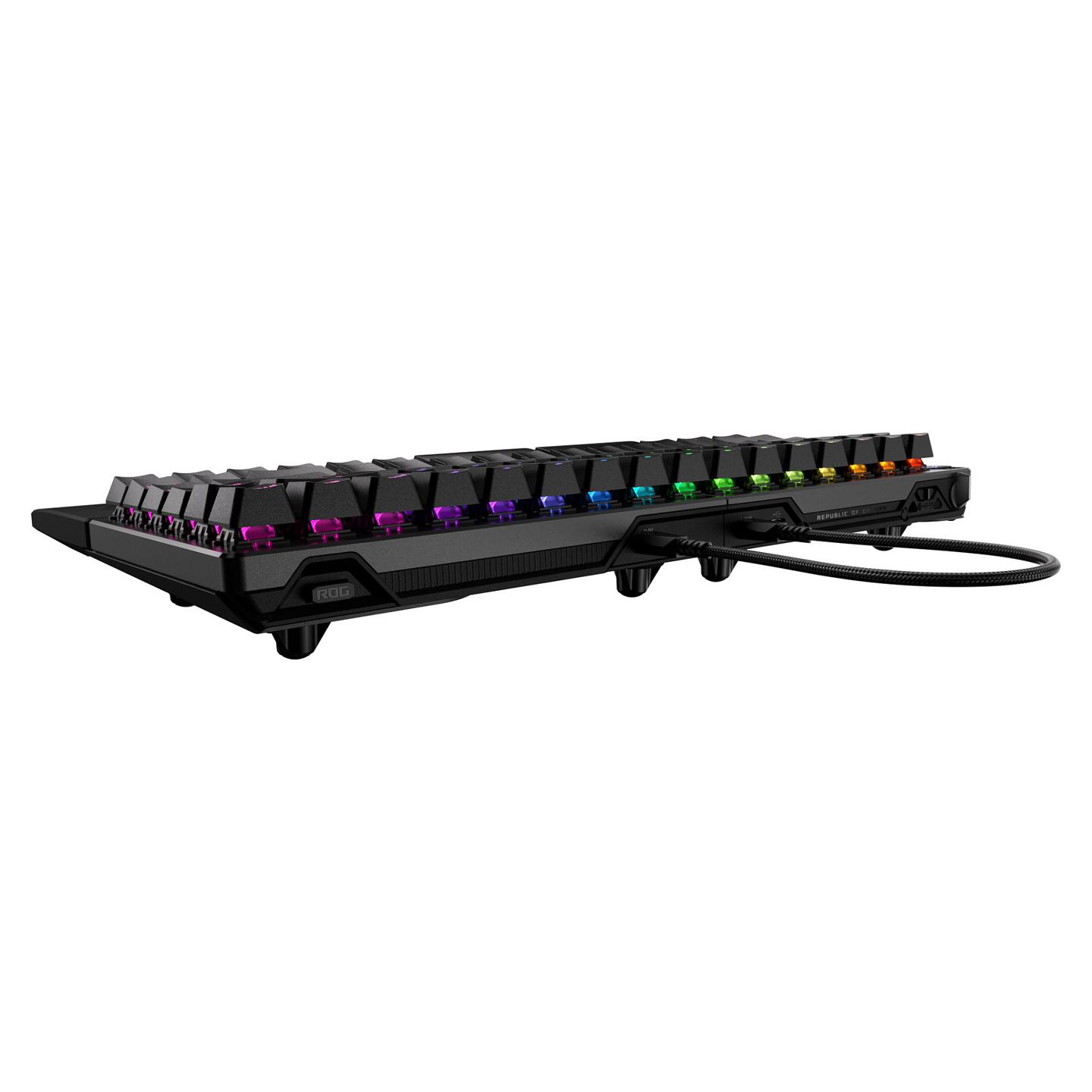 Tastierë Gaming ASUS ROG Falcata / USB + 2.4 GHz + Bluetooth 5 / Mekanike Magnetike ROG HFX V2 / 75% / QWERTZ / German / RGB - Zezë - 6
