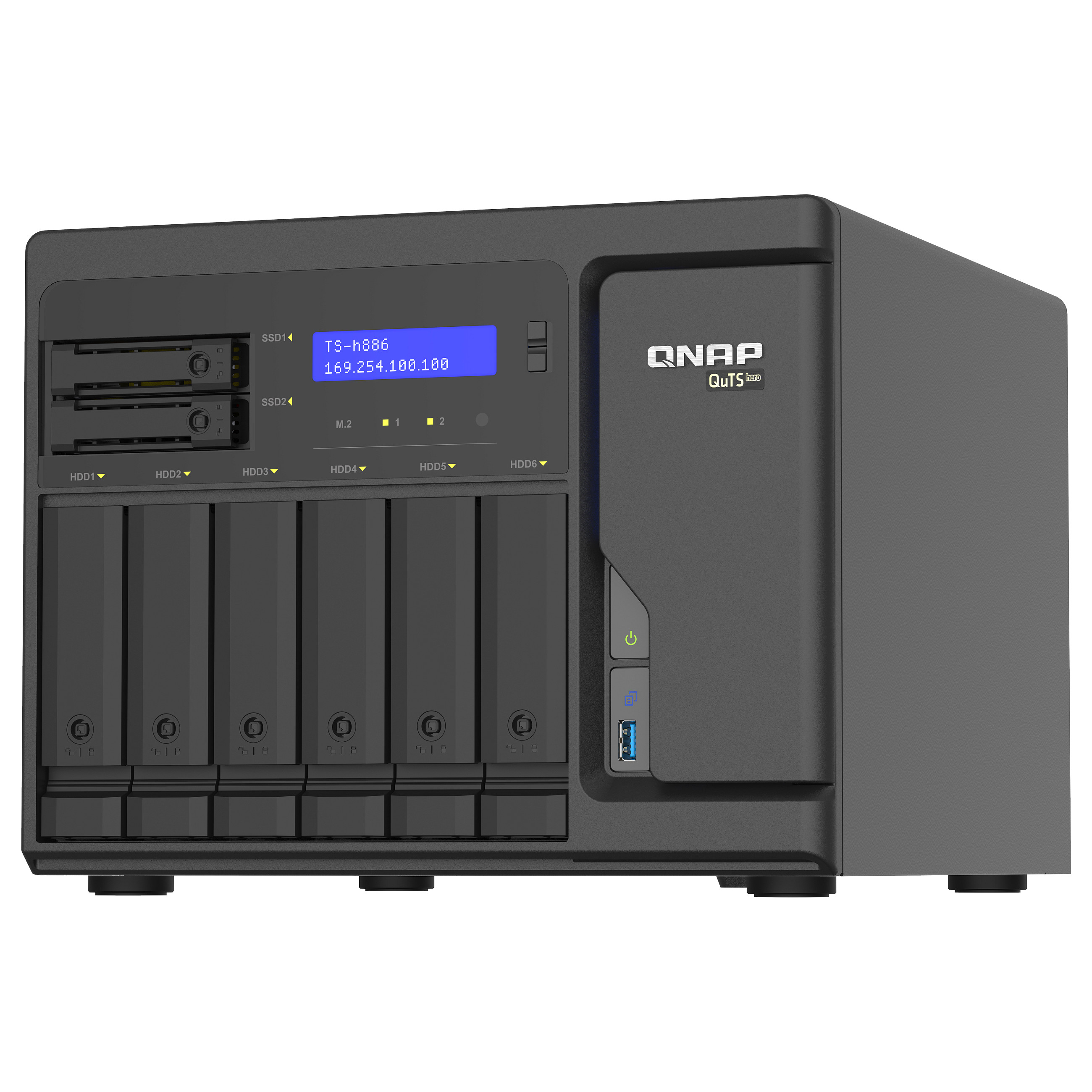 NAS QNAP TS‑h886‑D1602‑8G‑BRO 8‑Bay QuTS hero / Intel Xeon D1602 / 2x M.2 NVMe Gen3 / 8GB / 5‑Year Warranty - 4