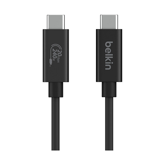 USB Kabllo Belkin Connect USB4 / USB-C në USB-C / 240W / 20Gbps / 2m - Zezë - 4