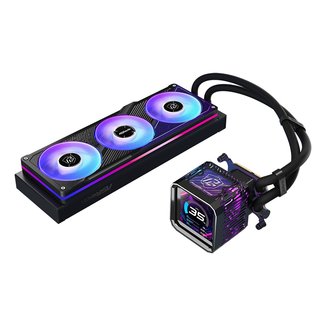 Ftohës për Procesor ASRock Phantom Gaming 360 LCD - Zezë - 5