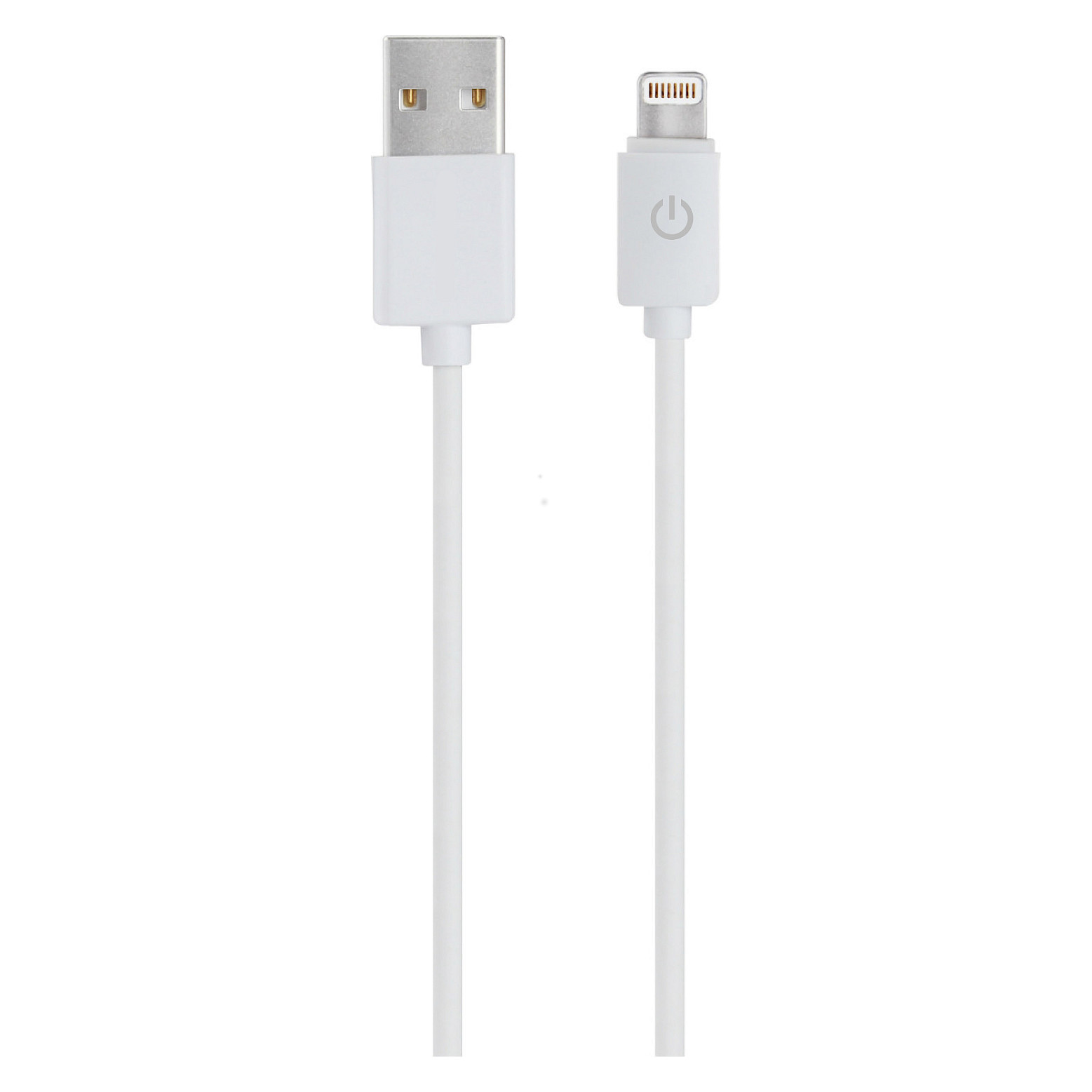 Kabllo USB RealPower 255649 / USB-A në Lightning / 1m - Bardhë