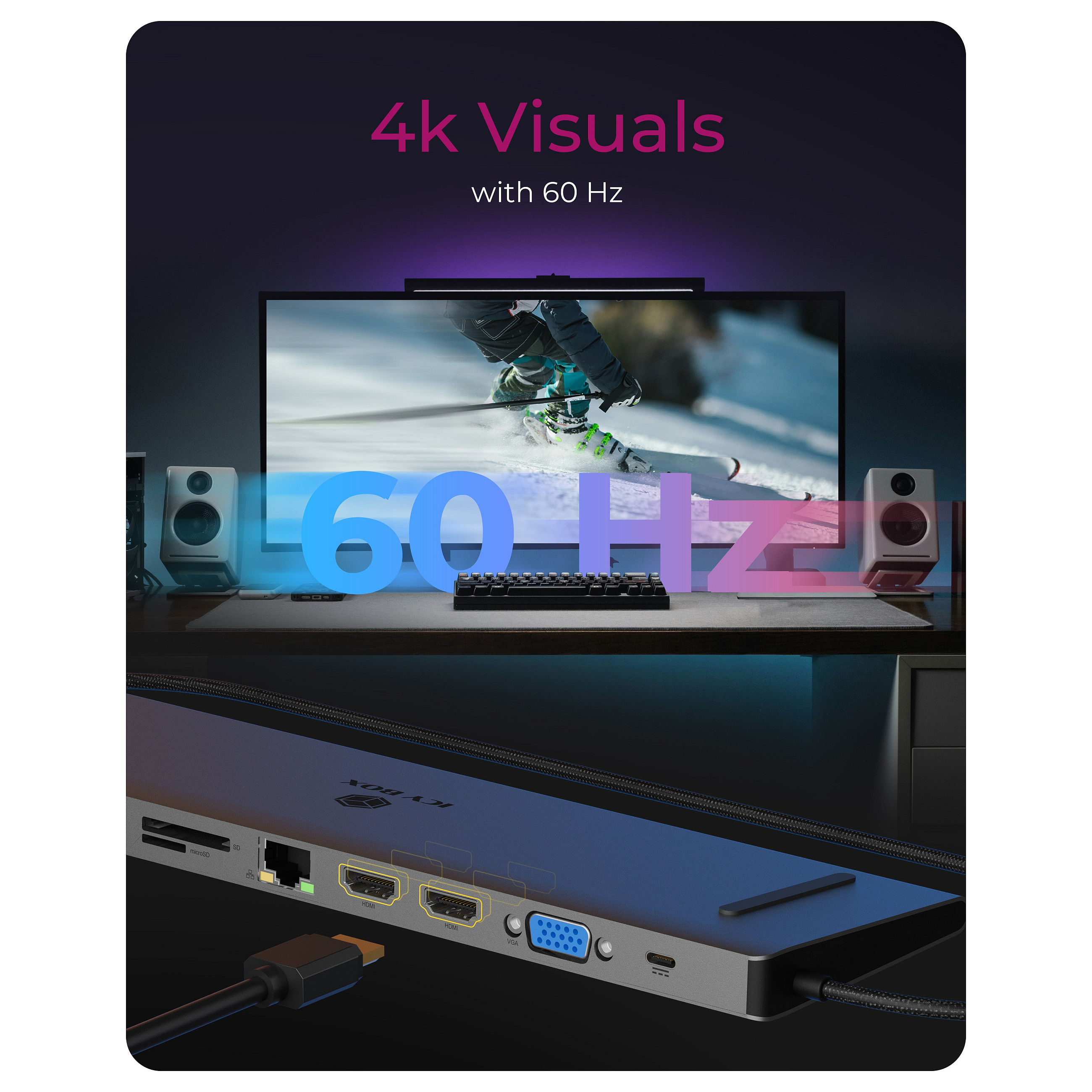 Docking Station ICY BOX IB-DK2106a-CPD USB-C 11in1 PD 100W - 3
