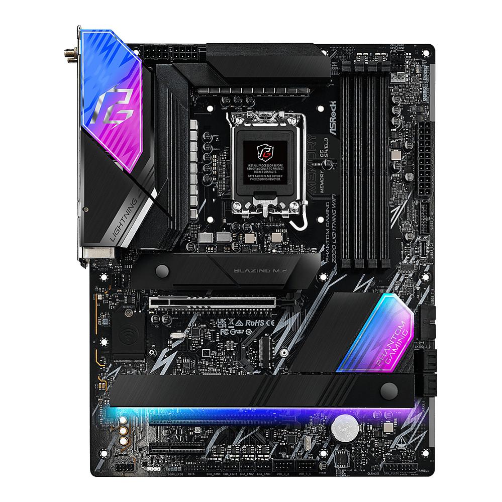 Pllakë Amë ASRock Z890 Lightning WiFi / Intel LGA1851 / DDR5 / ATX / Wi-Fi 7 / 2.5GbE LAN - 2