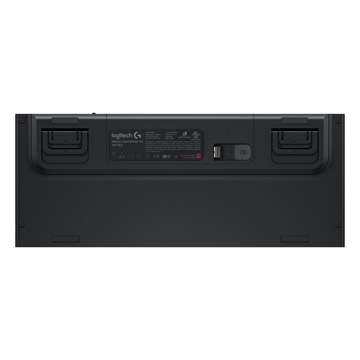 Tastierë Gaming Logitech G915 X LIGHTSPEED, Wired & Wireless, Mekanike Low Profile GL, Full Size, RGB, Bluetooth + LIGHTSPEED 2.4GHz + USB - Zezë - 5