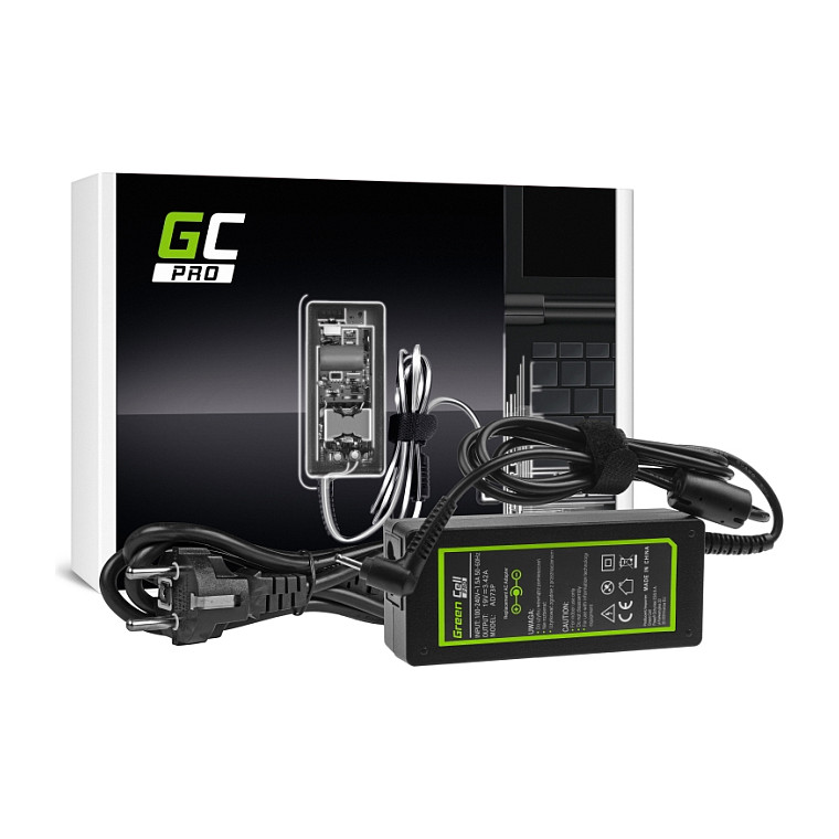 Adapter për Laptop Green Cell AD73P / 65W / 19V / 3.42A / 5.5 × 2.5 mm - Zezë