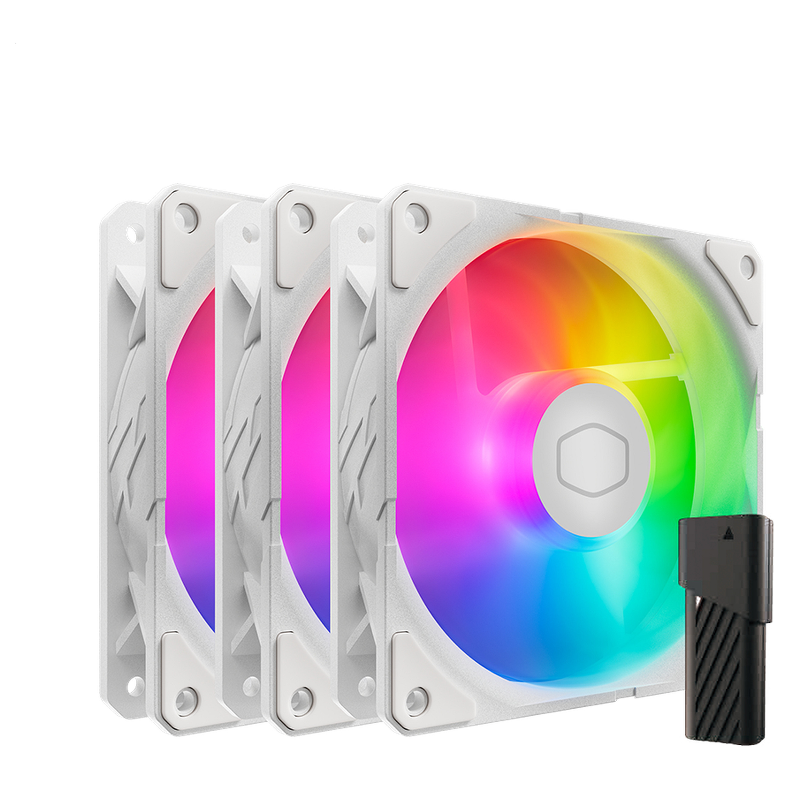 Ftohës për Kasë Cooler Master SickleFlow Edge / 120mm / 690-2500 RPM / ARGB / PWM / 3-Pack – Bardhë - 1