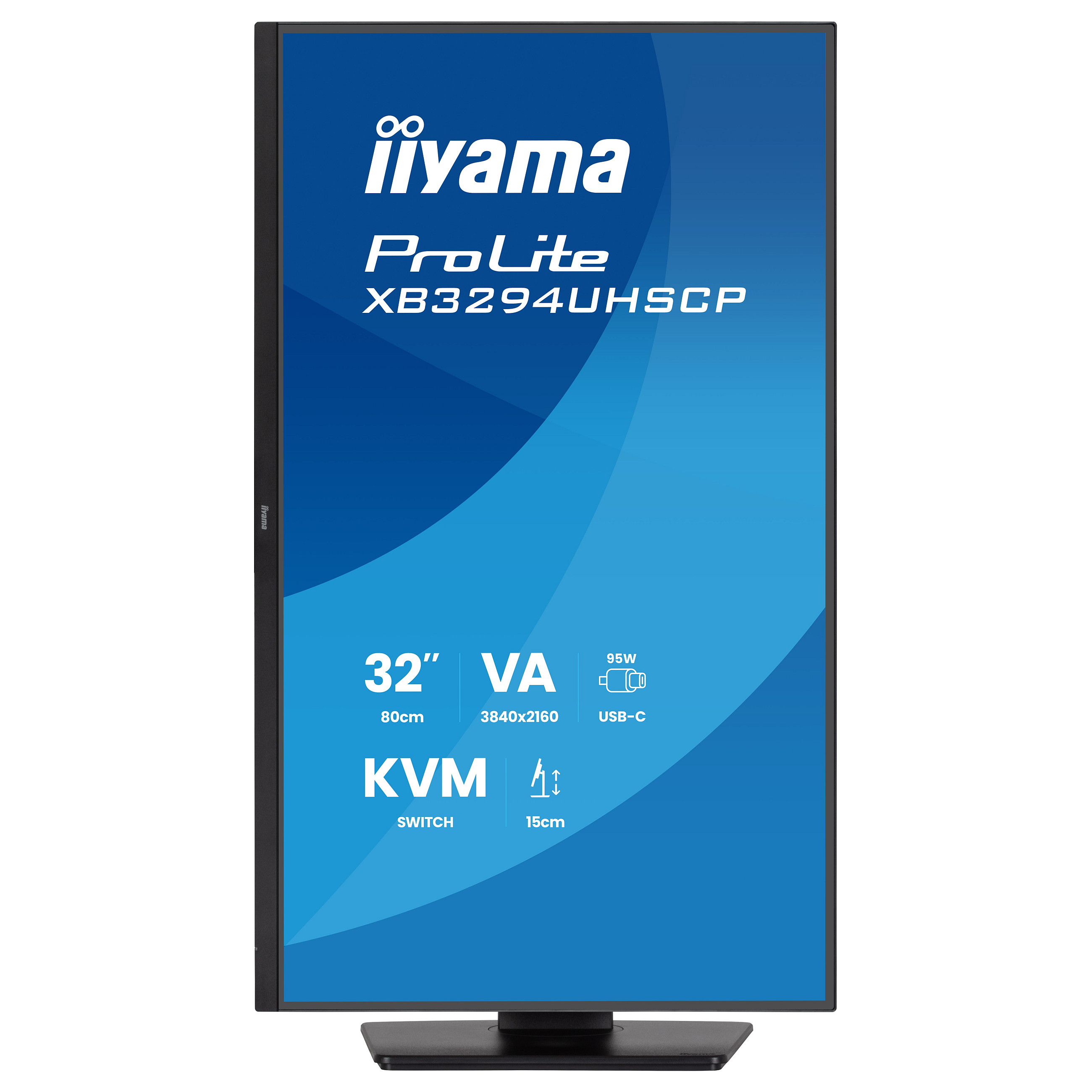 Monitor IIYAMA XB3294UHSCP-B1 / 31.5" / 4K Ultra HD VA / 75 Hz / 2 ms / HDMI+USB+DP+HDCP - Zezë - 3