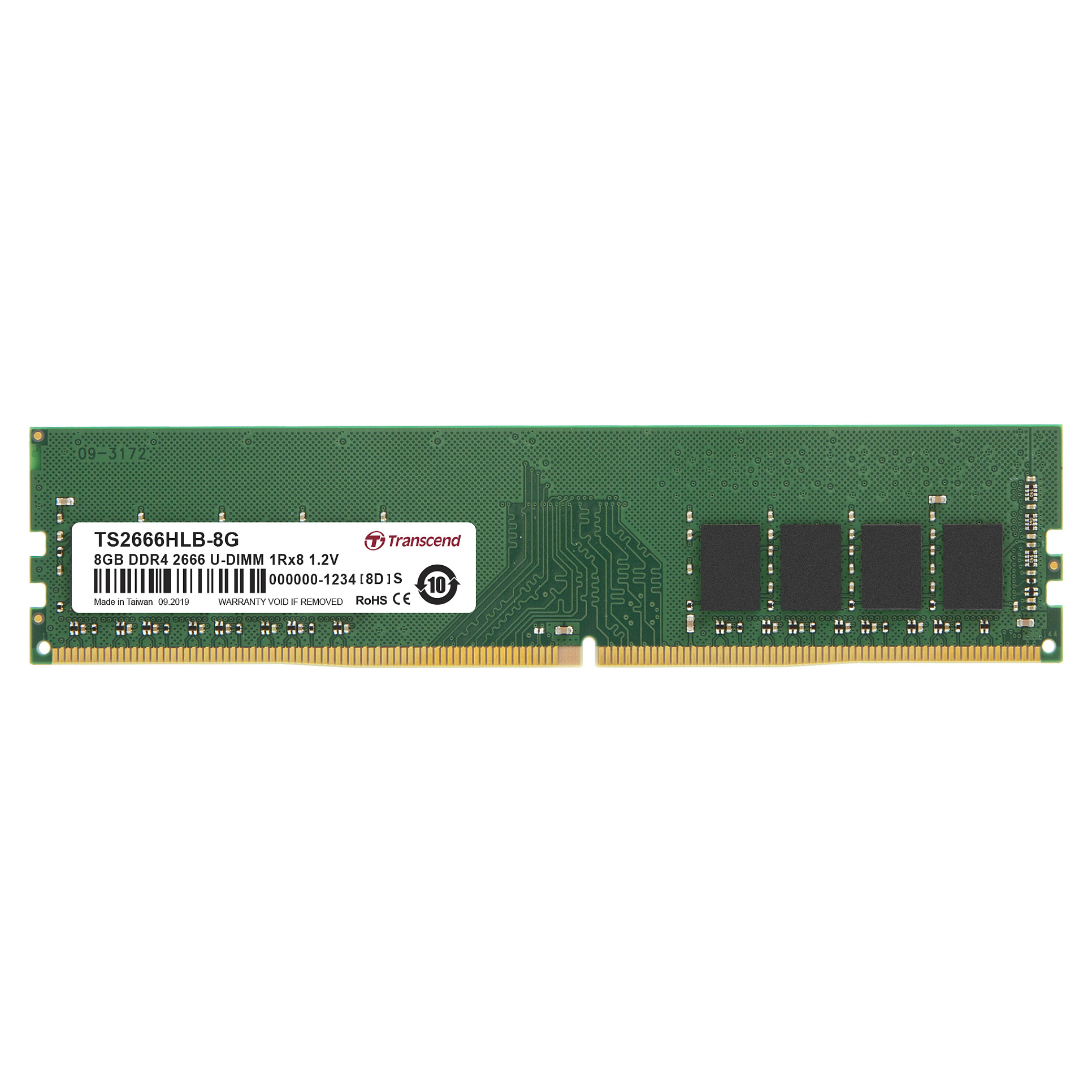 RAM Memorie DDR4 Transcend TSModul 8GB /2666MHz CL19 UDIMM / TS2666HLB / 8G - 2
