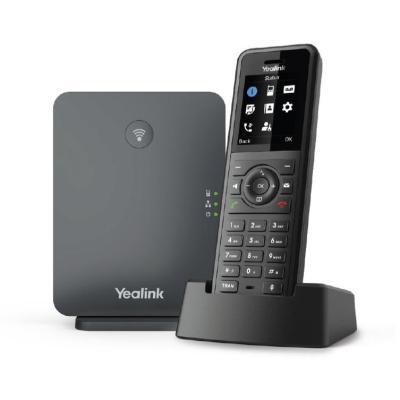 Telefon IP DECT Yealink W77P, SIP, Ekran 1.8", Deri në 20 Thirrje Njëkohësisht, Deri në 10 Aparatё, Ethernet 10/100 Mbps – Zezë - 1