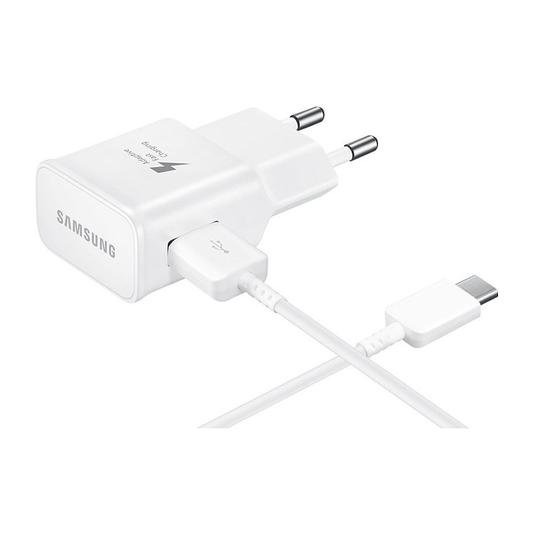 Aksesorë për telefon Samsung 15W Fast Charger with USB-C Cable (1.5m) Bulk Packaging – Bardhë - 2