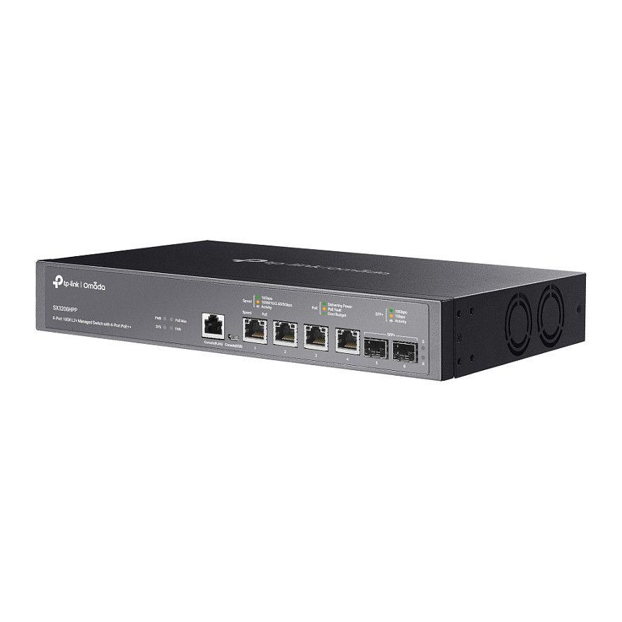 TP-Link JetStream TL-SX3206HPP 6-Port 10G L2+ Managed PoE++ Switch – 4× 10G RJ45 Multi-Gigabit PoE++ deri 60W, 2× 10G SFP+, 200W PoE Budget, 120Gbps, VLAN, Static Routing, Omada SDN, Rackmount – E Zezë - 2
