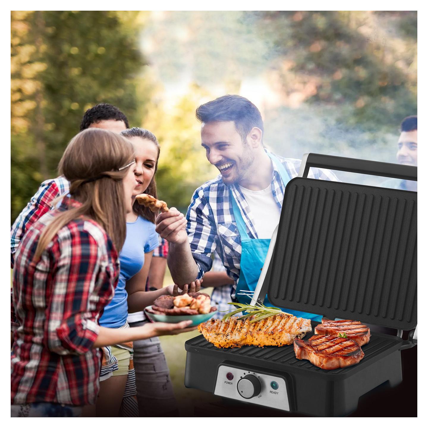 Grill Elektrik Extralink Smart Life SJ-36, 2000W, 1334cm², Kontakt, 180° - Zezë - 8