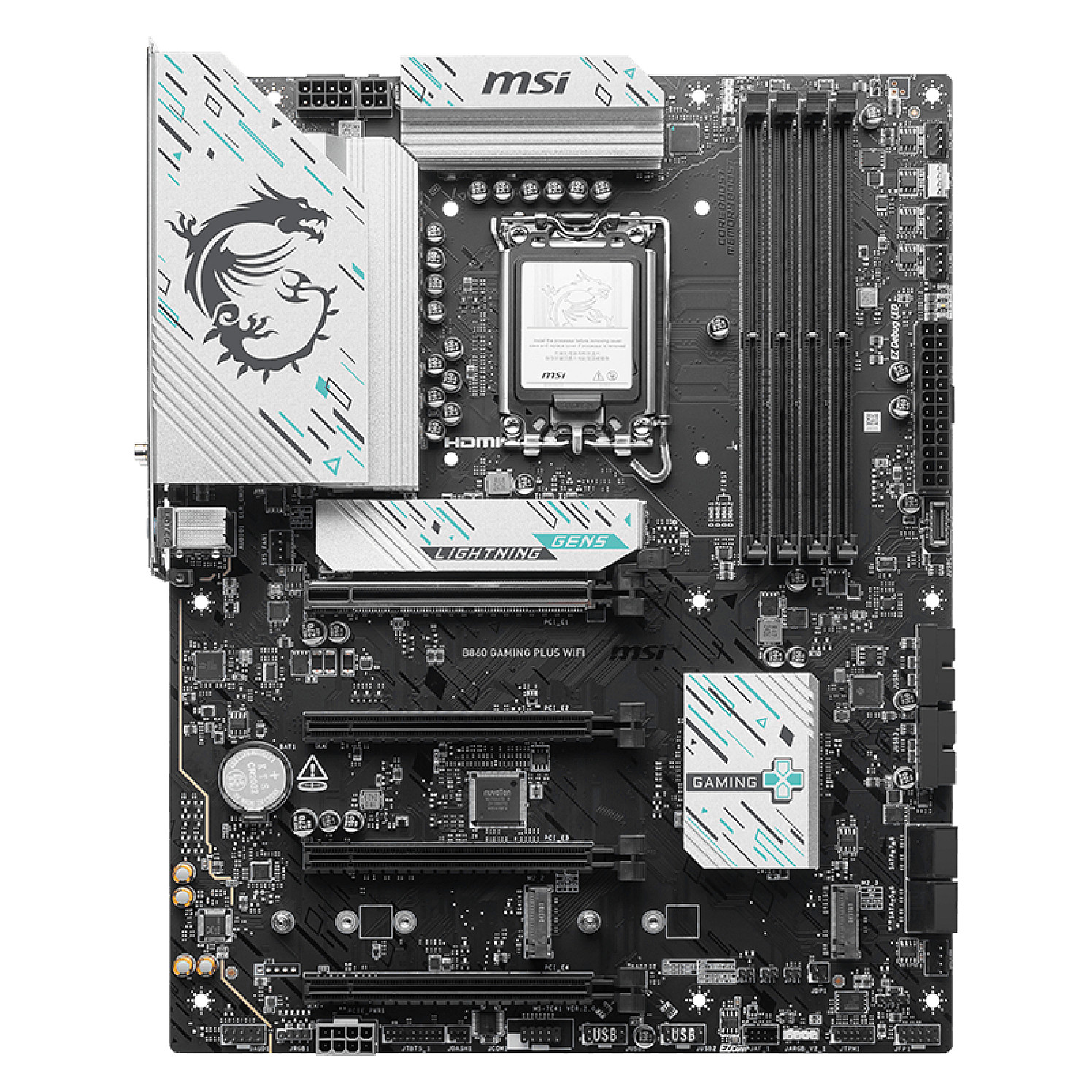 Pllakë Amë MB Intel LGA1851 MSI B860 GAMING PLUS WIFI DDR5 - 2