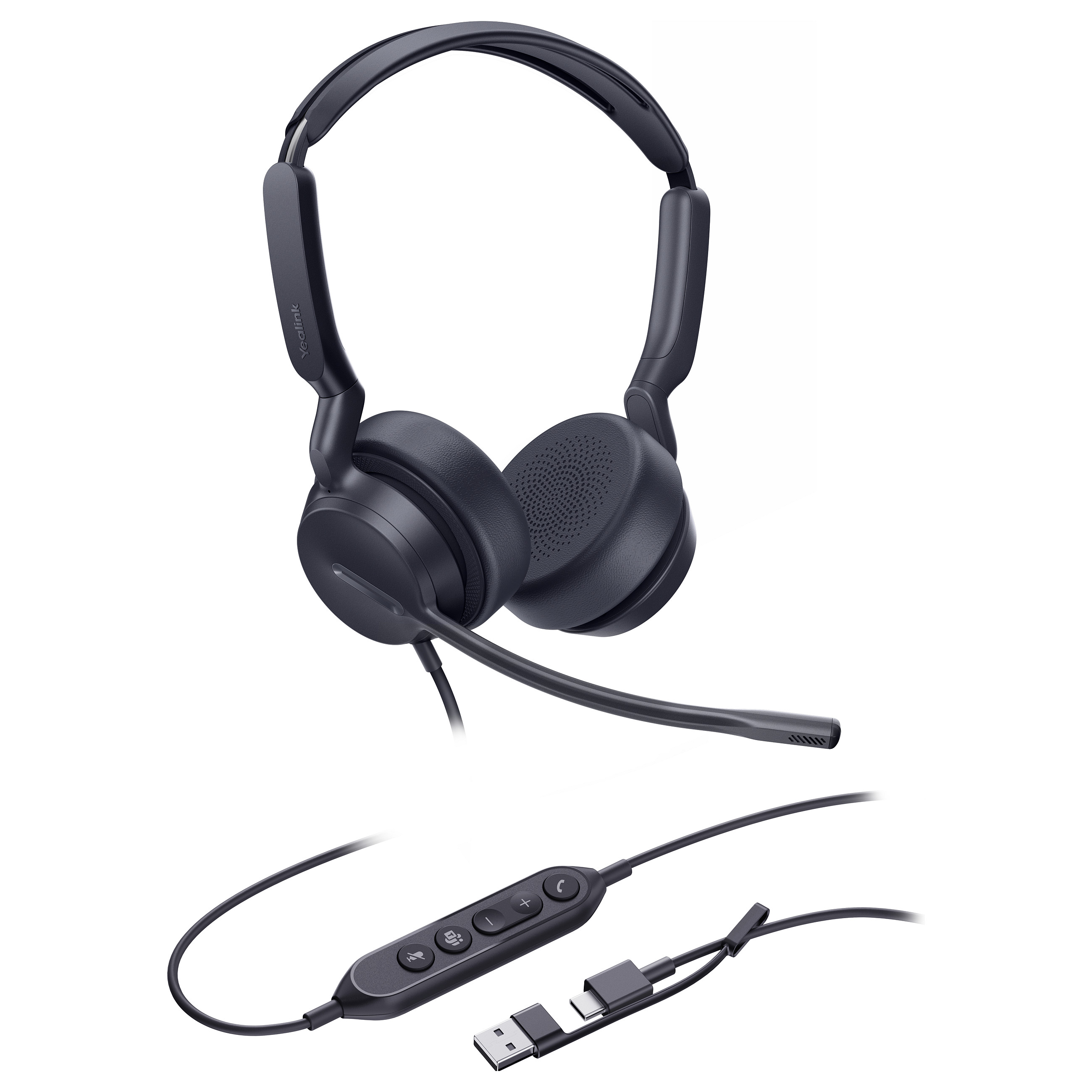 Kufje me kabllo Yealink UH42 Dual Teams / USB-C & USB-A / 20–20.000 Hz - Zezë