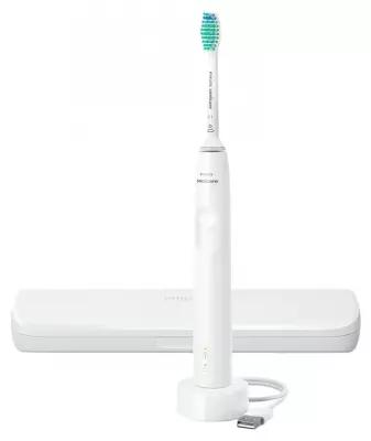 Furçë Dhëmbësh Elektrike Philips Sonicare 3100, Sonike, Sensor Presioni, Këllëf Udhëtimi – Bardhë