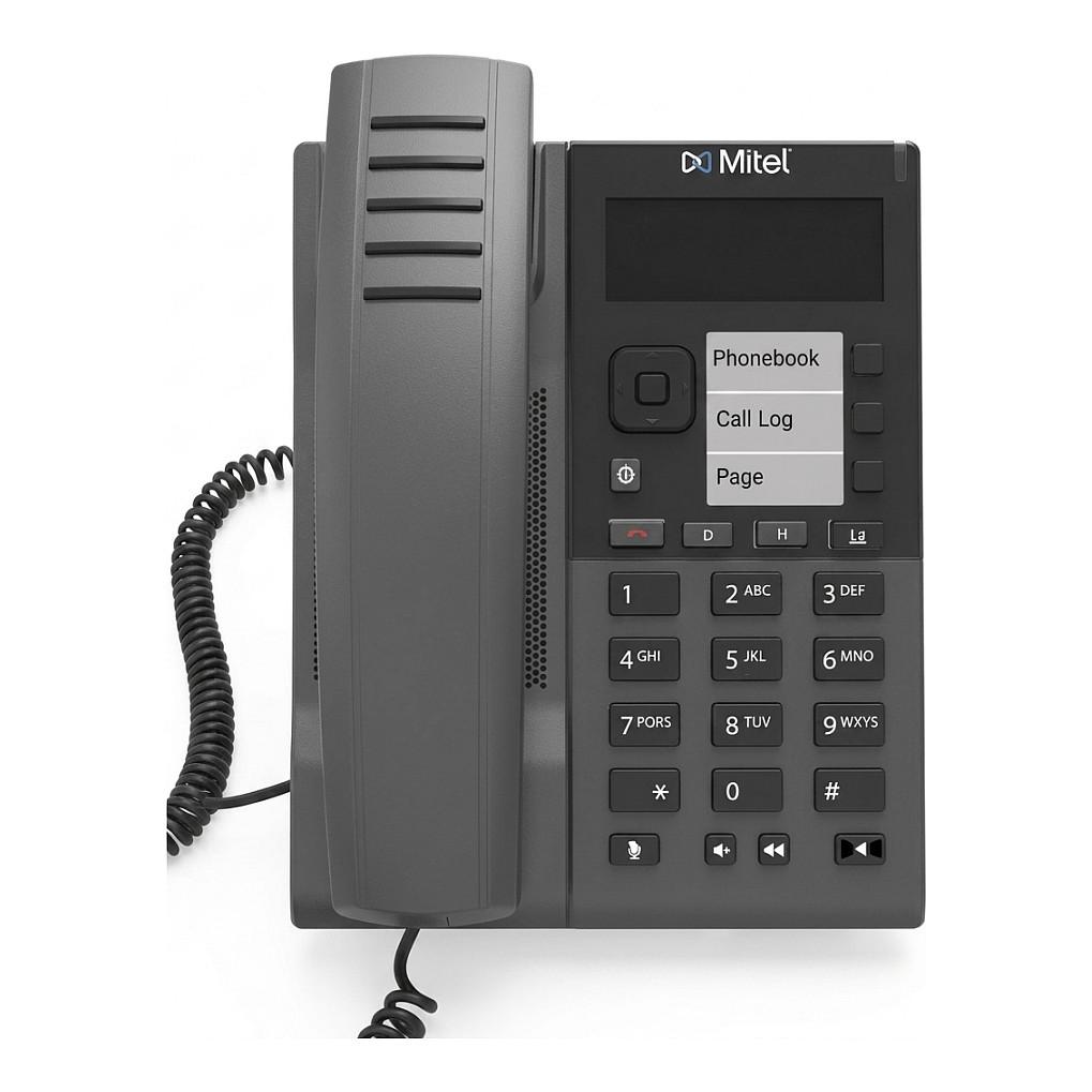 Telefon VoIP Mitel 6905, Ekran LCD 2.75", 3 Taste të Programueshme, 2x Ethernet 10/100Mbps, PoE - Zezë