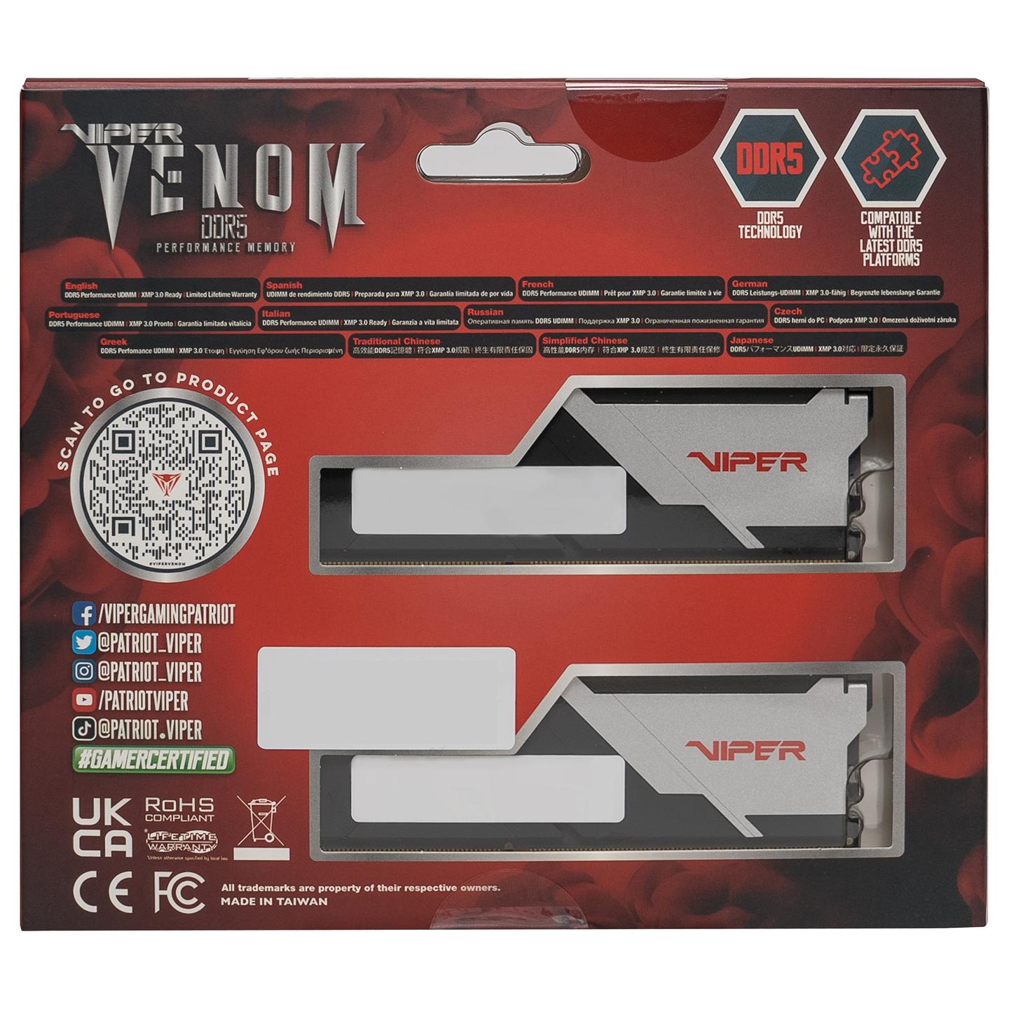 RAM Memorie DDR5 Patriot Viper Venom, 16GB (2x8GB), 6000MT/s, CL36 - Zezë - 15