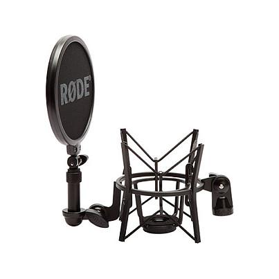Mbajtëse RØDE SM6 për Mikrofonë Studio, me Pop Filter, 5/8", Adapter 3/8" - Zezë