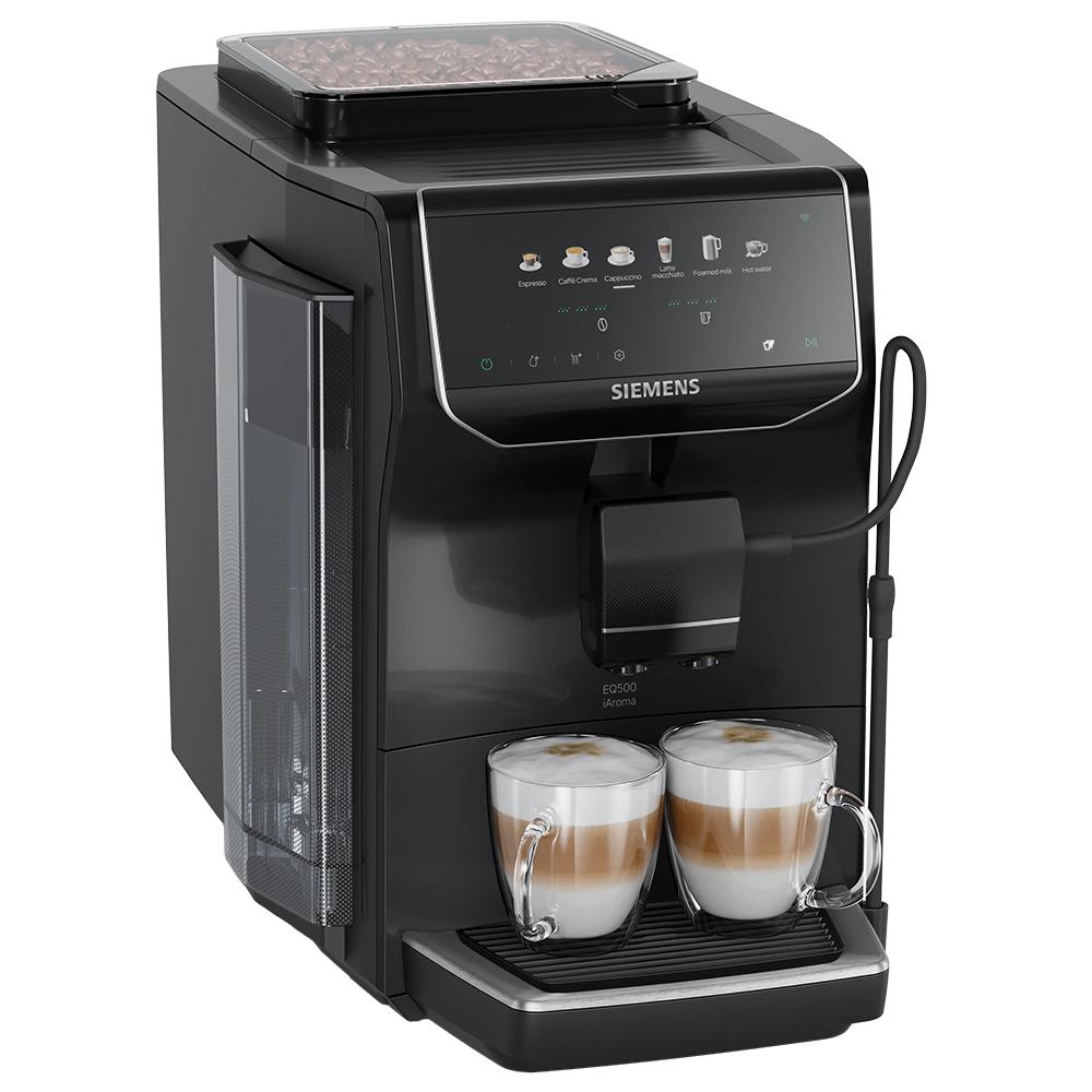 Aparat për Kafe Siemens EQ500 iAroma TP551E19, 15 bar, 1500 W, 1.8 L, Wi-Fi – Zezë