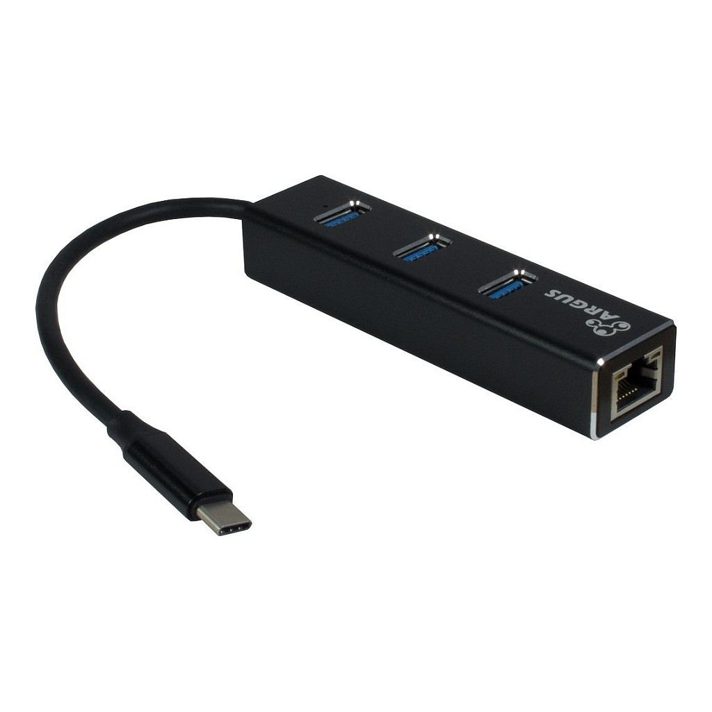 HUB USB-C HUB 3-Porte Inter-Tech Argus IT-410 1x RJ45 Gigabit Lan passiv - 1