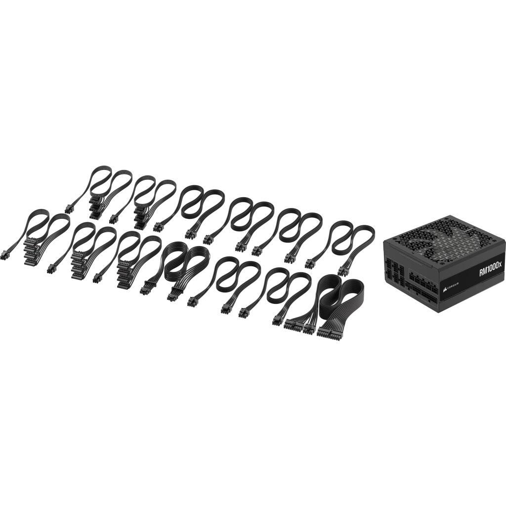 Furnizues Energjie Corsair RM1000x / CP-9020271-EU / 1000W / ATX 3.1 / Cybenetics Gold / Fully-Modular - Zezë - 3