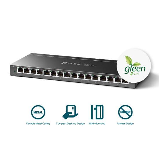 TP-Link TL-SG116E Easy Smart Gigabit Switch – 16× RJ45, Metal, VLAN, QoS - 3