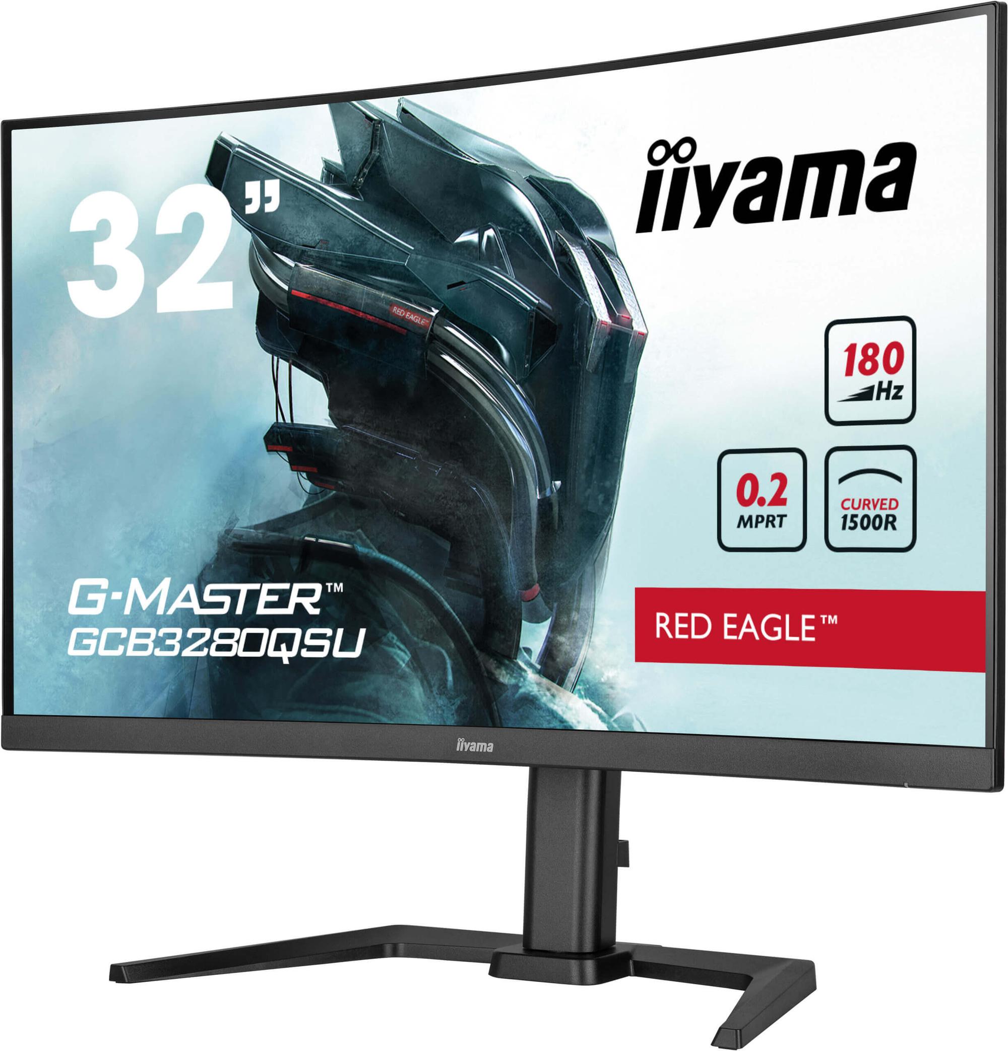 Monitor Gaming iiyama G-Master GCB3280QSU-B2 / 31.5" / QHD VA Curved / 180Hz / 0.2ms / HDMI+DisplayPort - Zezë - 3