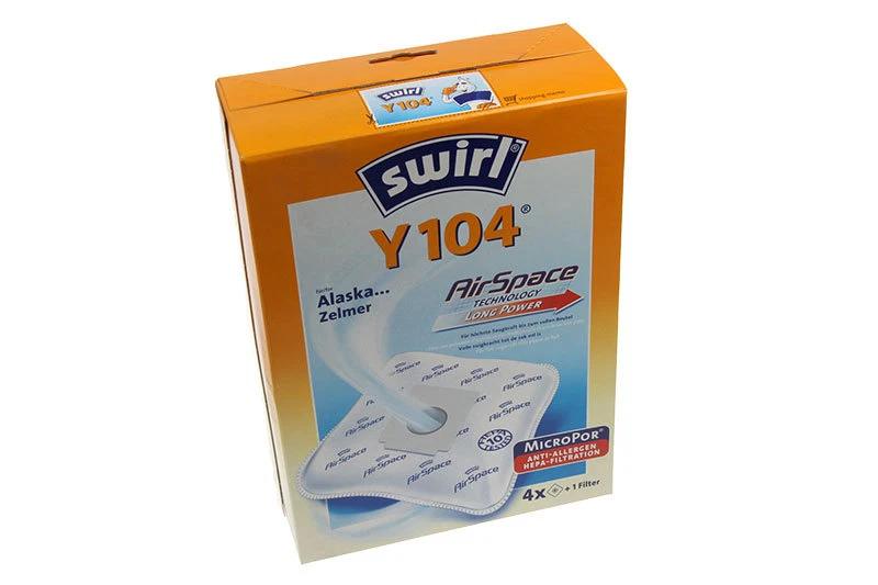 Qese për Fshesë Swirl MicroPor Plus Y 104 / 4 copë + 1 filtër / Filtër kundër alergjenëve 
