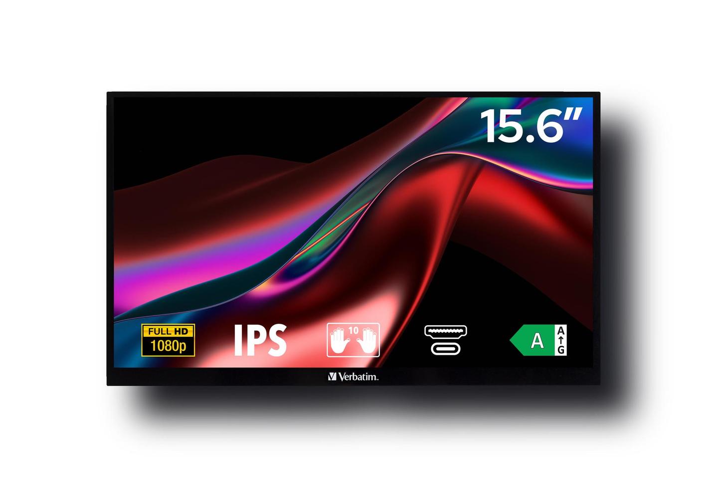 Monitor Verbatim PMT-15 / 49592 / 15.6" / Full HD IPS Touch / 60Hz / 6ms / HDMI+USB-C - Zezë