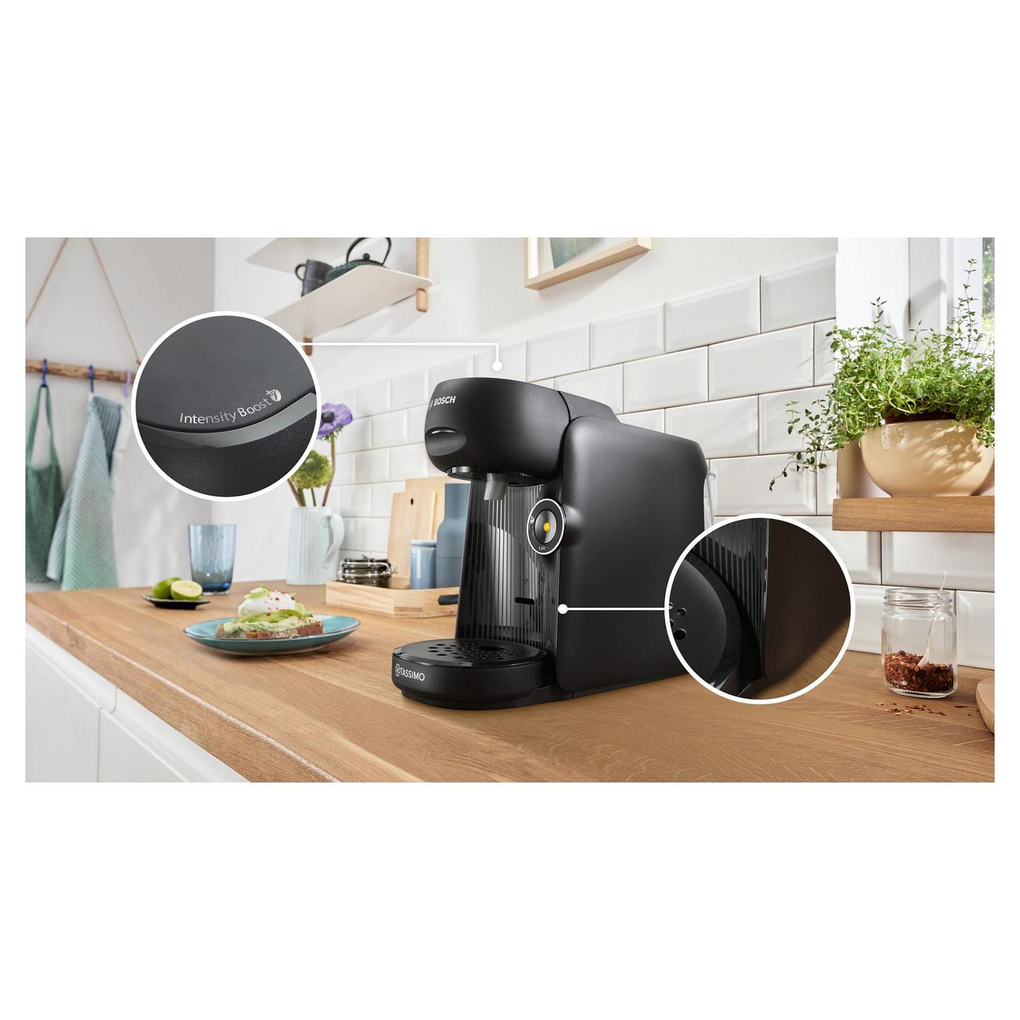Aparat për Kafe me Kapsula Bosch TASSIMO FINESSE TAS162E, 1400 W, Rezervuar 0.7 L, INTELLIBREW – Zezë - 4
