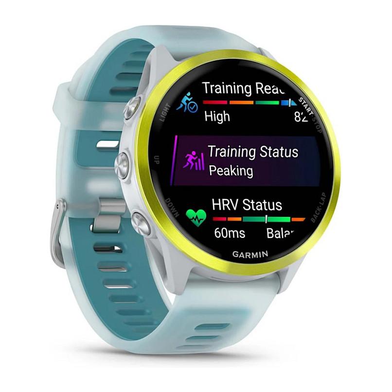 Orë e mençur Garmin Forerunner 570, 47mm, AMOLED 1.4", GPS, 8GB, 5 ATM – Verdhë/Blu - 3